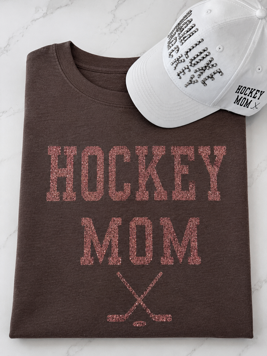 Hockey Mom Glam Set With White Cap