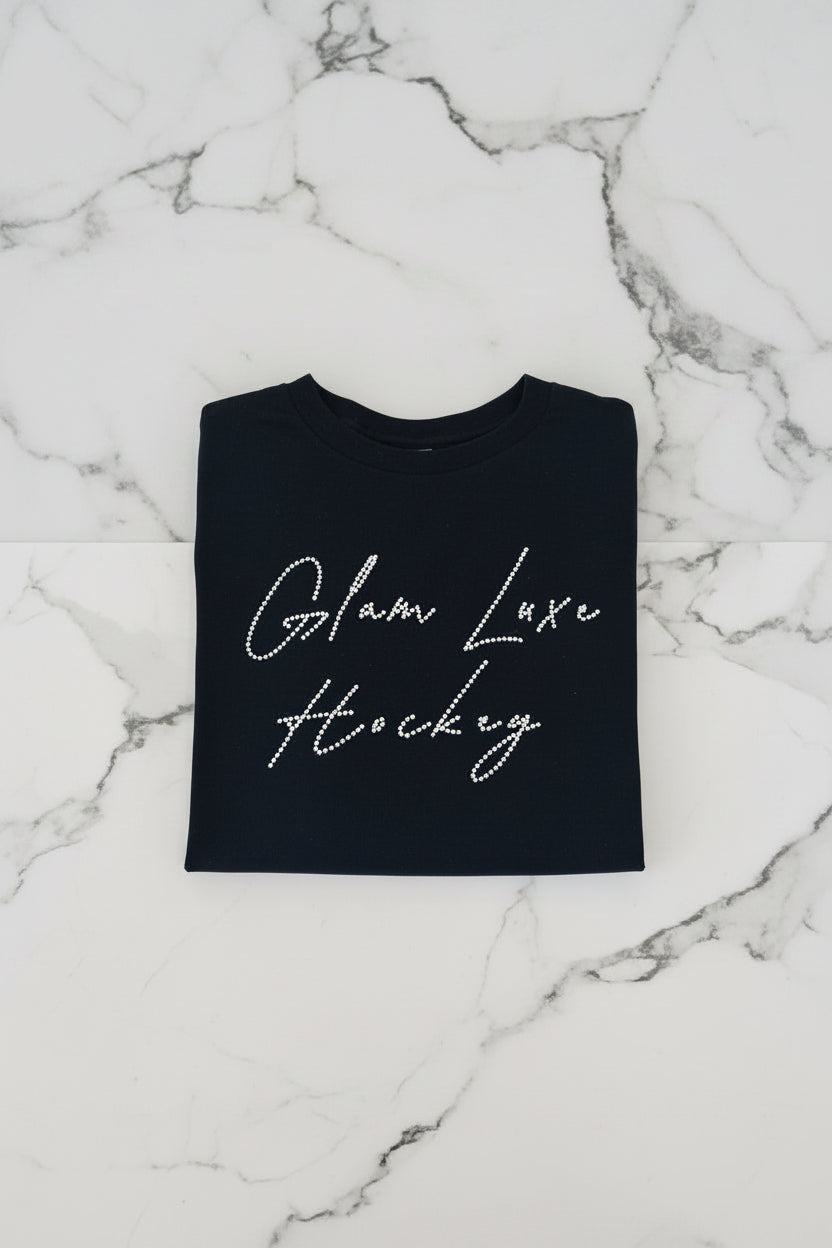 Glam Luxe Hockey Tee – Rhinestone