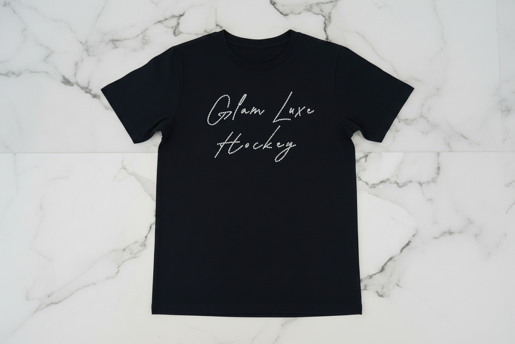 Glam Luxe Hockey Tee – Rhinestone