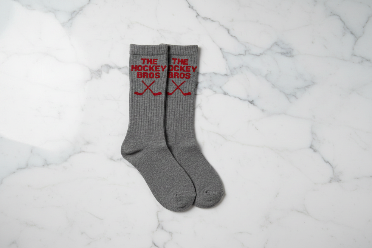 The Hockey Bros Adult Organic Cotton Crew Socks