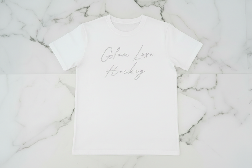 Glam Luxe Hockey Tee – Rhinestone