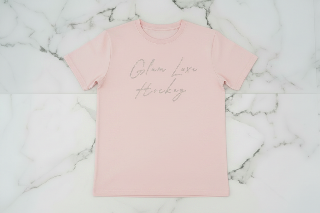 Glam Luxe Hockey Tee – Rhinestone