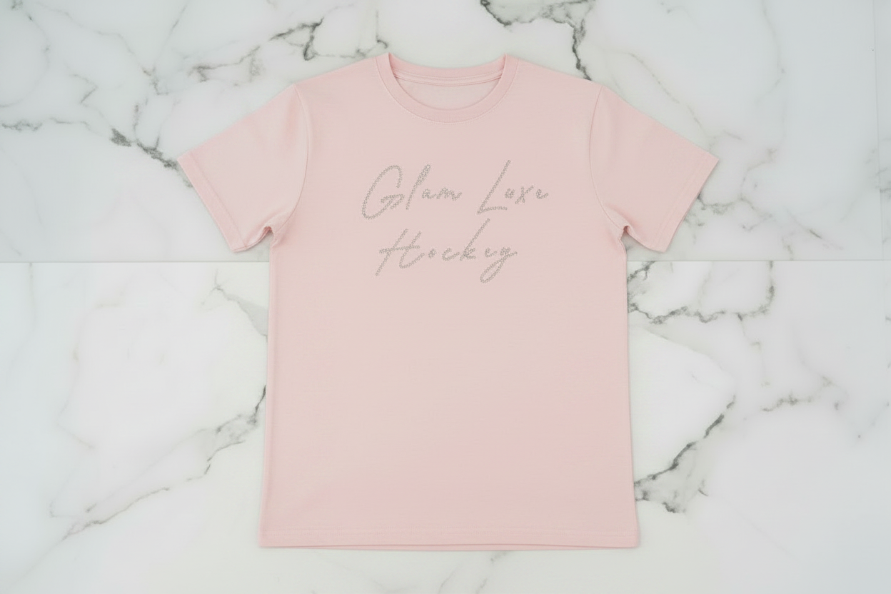 Glam Luxe Hockey Tee – Rhinestone