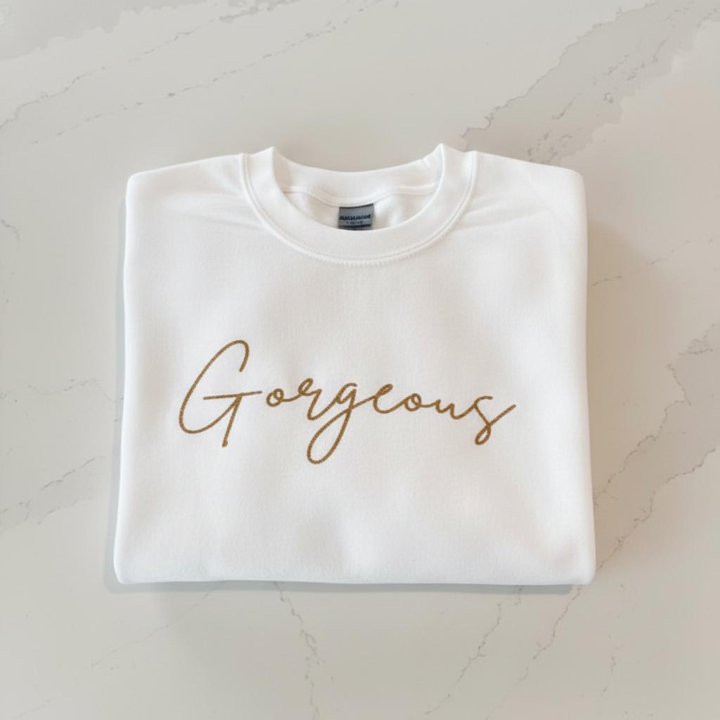 Gorgeous on white sweater - no tag