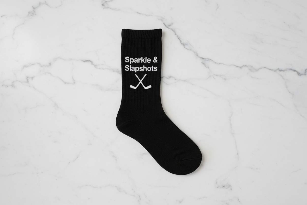 Sparkle & Slapshots™ Kids Bamboo Sport Crew Socks