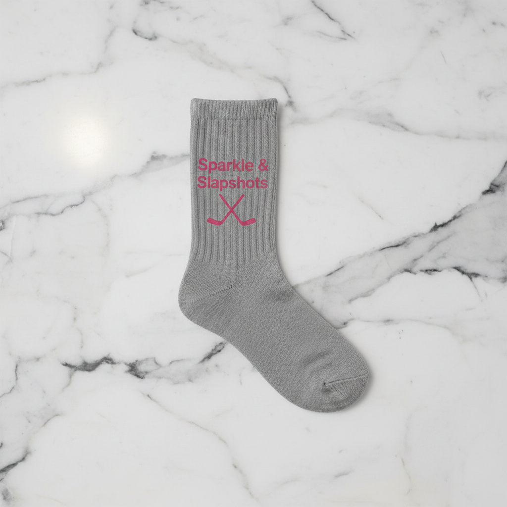 Sparkle & Slapshots™ Adult Organic Cotton Crew Socks