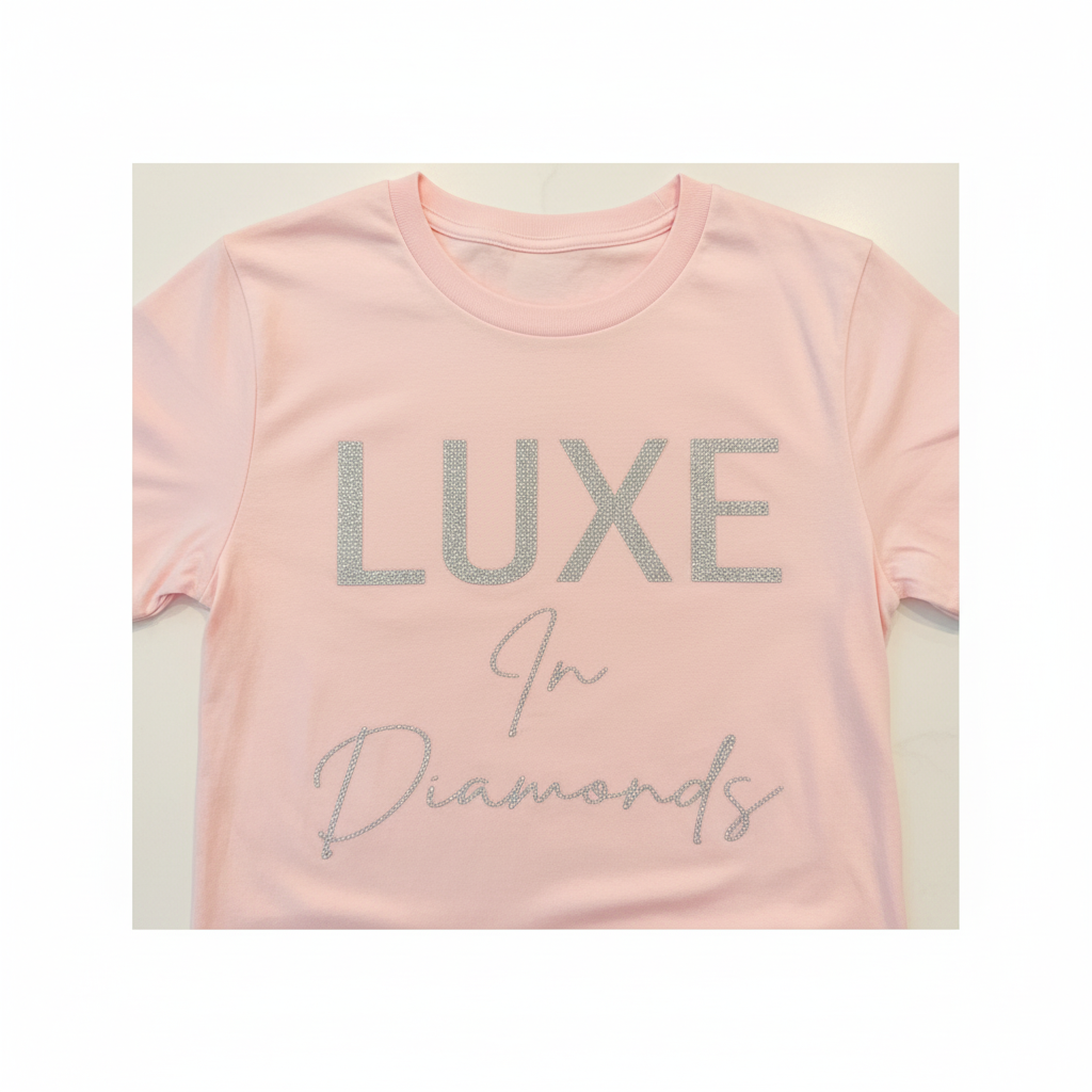 Luxe In Diamonds on light pink