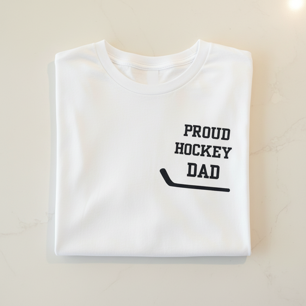 Proud Hockey Dad on white