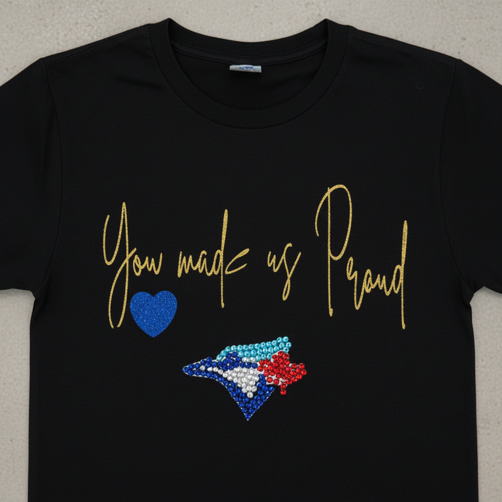 You made us Proud Jays on black shirt